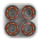 Bronson Speed Co. Skateboard Bearings Chris Joslin Pro 6-Ball Raw Silver Orange