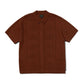 Huf Plantlife Perforated Short Sleeve Knit Top Sierra Brown