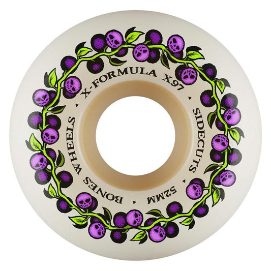 BONES Wheels X-Formula Skull Berries Skateboard Wheels 52mm V5 97A