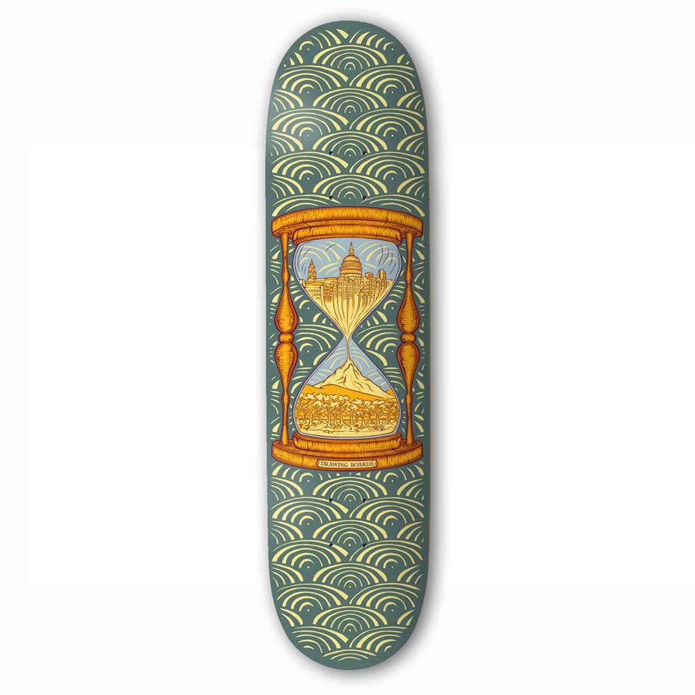 Drawing Boards Time Skateboard Deck 8.25"