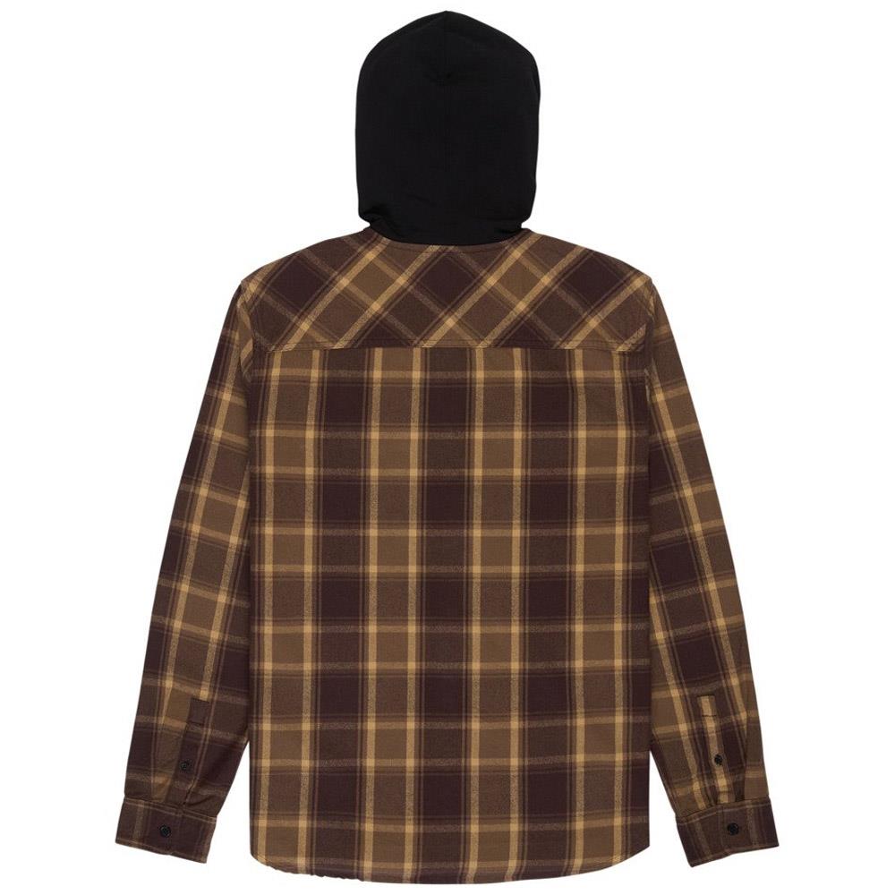 DC Shoe Co Ruckus Coffee Bean Brown Hooded Long Sleeve Shirt