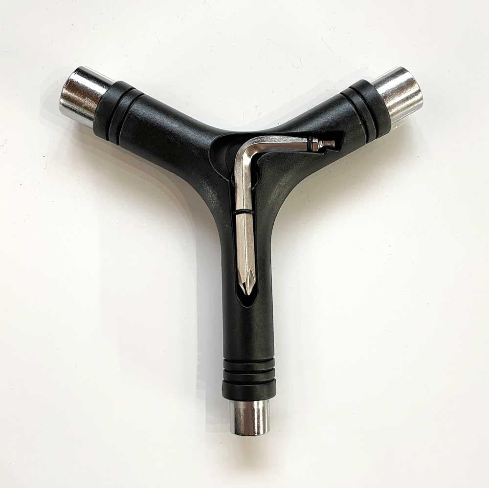 G-Tool Y Skateboard Tool with Axle Rethreader Black