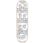 Zero Sheckler Bold Logo White Silver Foil Skateboard Deck 8.25"