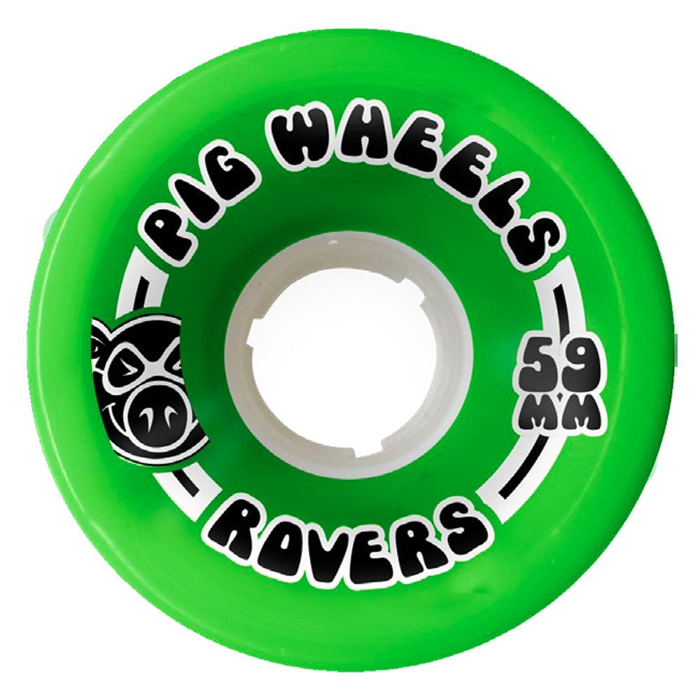 Pig Wheels Rover Skateboard Wheels Green White Core 59mm 85A