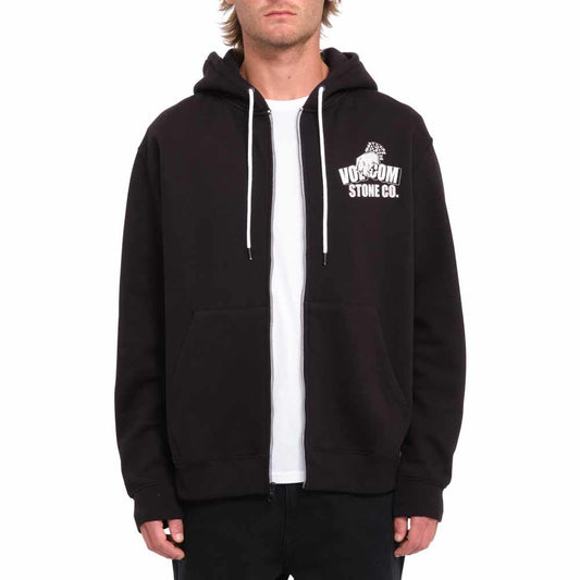 Volcom Watanitte Zip Hooded Sweatshirt Black