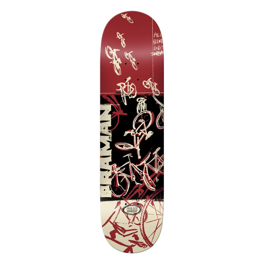 Real Praman Bike Purgatory Skateboard Deck Red 8.25"