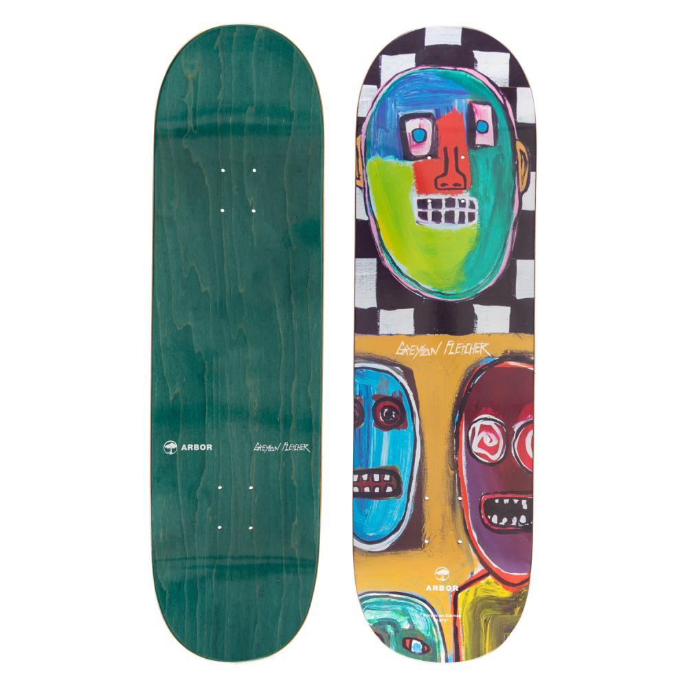 Arbor Skateboard Deck Greyson 8.875 Checker Multi Colour 8.875"