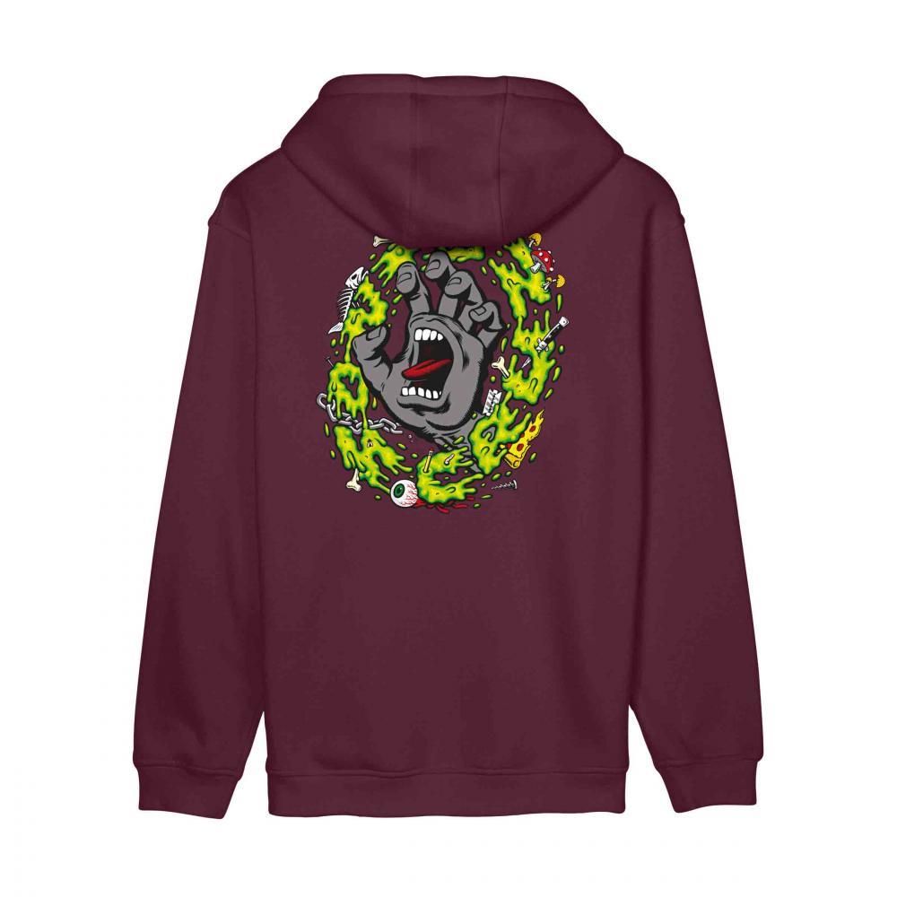 Santa Cruz Hooded Sweatshirt Slime Scream Dark Cherry Medium