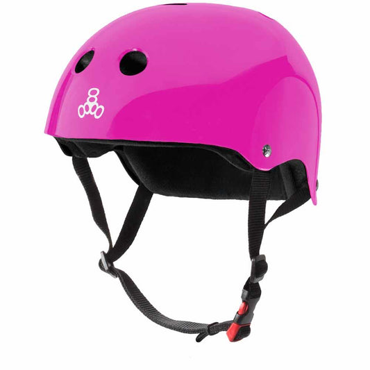 Triple 8 Sweatsaver Cert Skateboard Helmet Glossy Pink