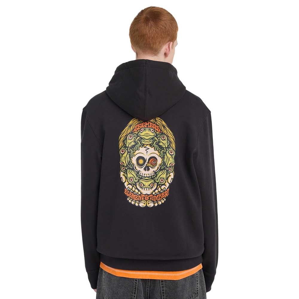 Element Timber Orbit Pullover Hooded Sweatshirt Off Black