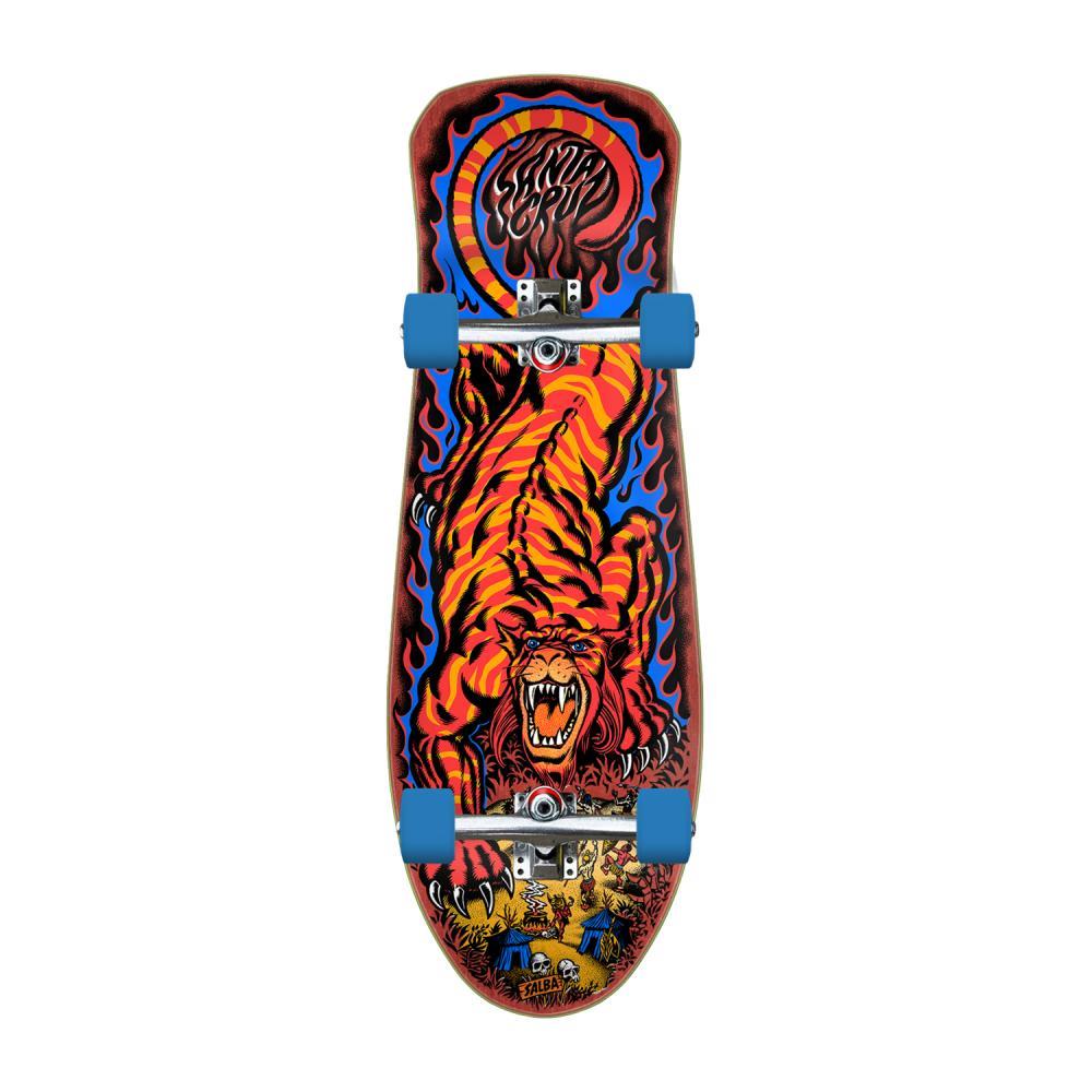 Santa Cruz Cruiser Factory Complete Skateboard Salba Tiger Blue Orange 10.3"