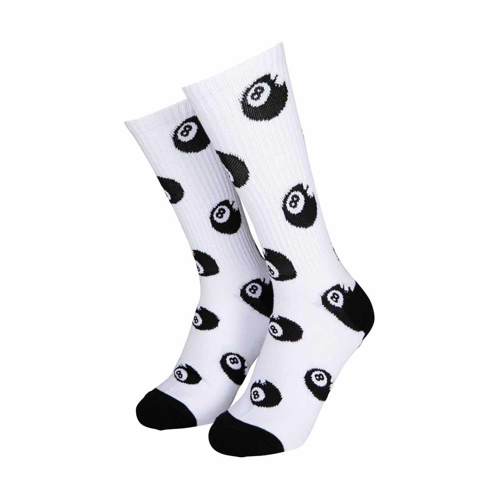 Santa Cruz Winkowski Eight Ballr Socks 2 Pack White And Black UK 7-11