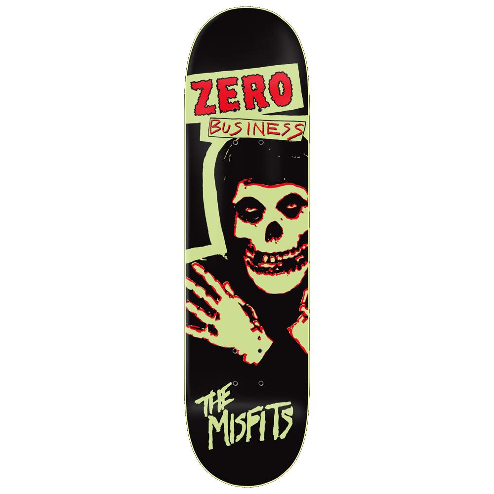 Zero X Misfits Zero Business Glow In The Dark Skateboard Deck 8.25"