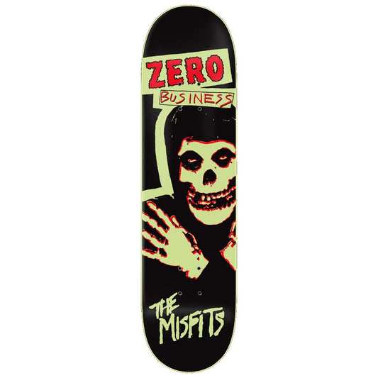 Zero X Misfits Zero Business Glow In The Dark Skateboard Deck 8.25"