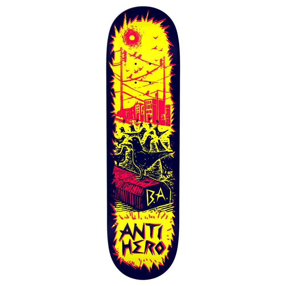 Anti Hero Pro Skateboard Deck B.A. Pigeon Vision Yellow 8.75"