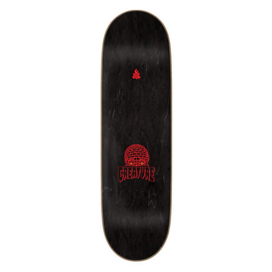 Creature Skateboard Deck Doom Skull 7 Ply Birch Black/Silver 9"