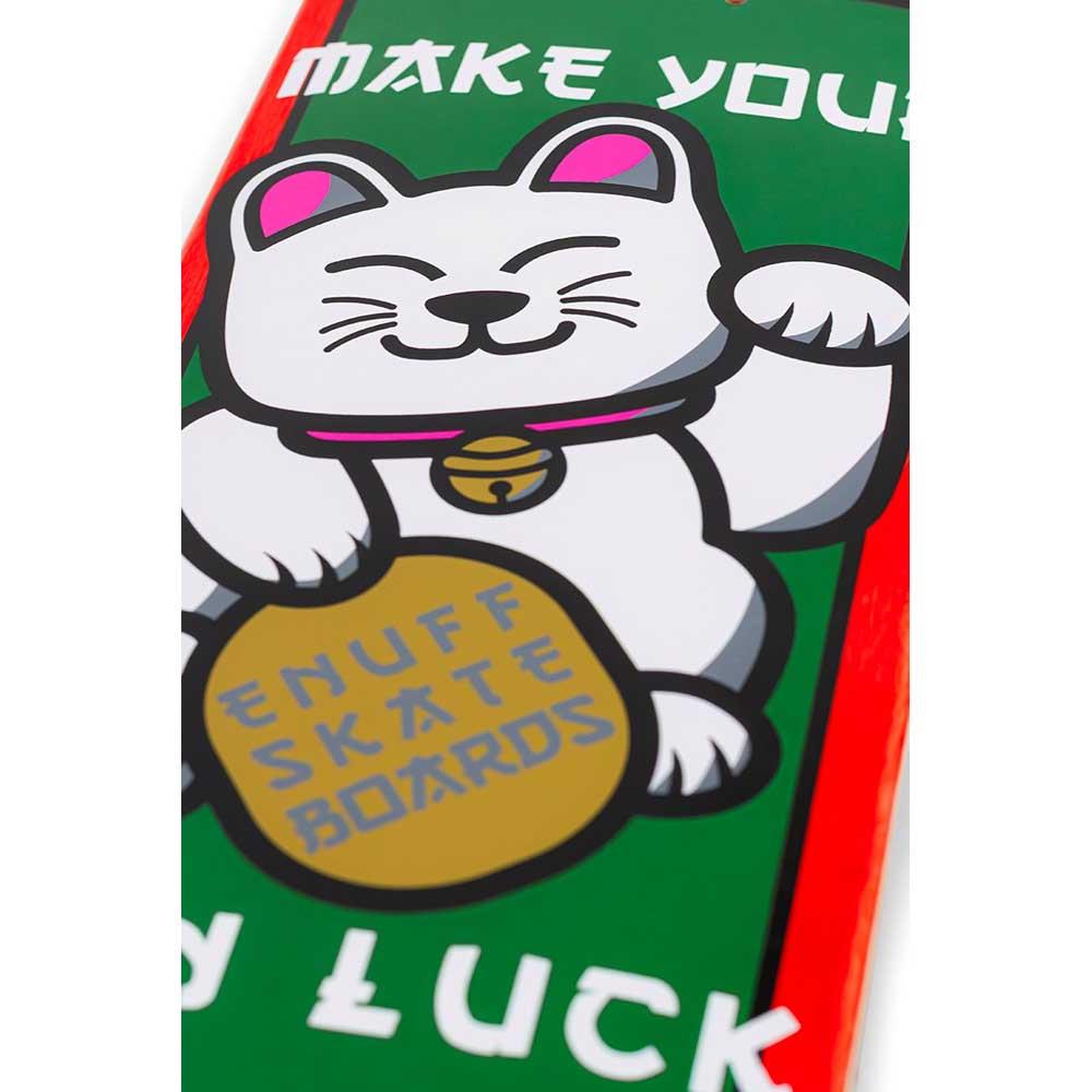 Enuff Designer Skateboard Deck Lucky Cat Red 7.75"