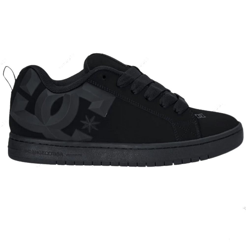 DC Shoe Co Court Graffik Skate Shoes Black Black Beveled