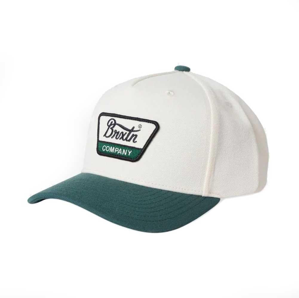 Brixton Linwood NetPlus Snapback Cap White Cap Pine Needle One Size