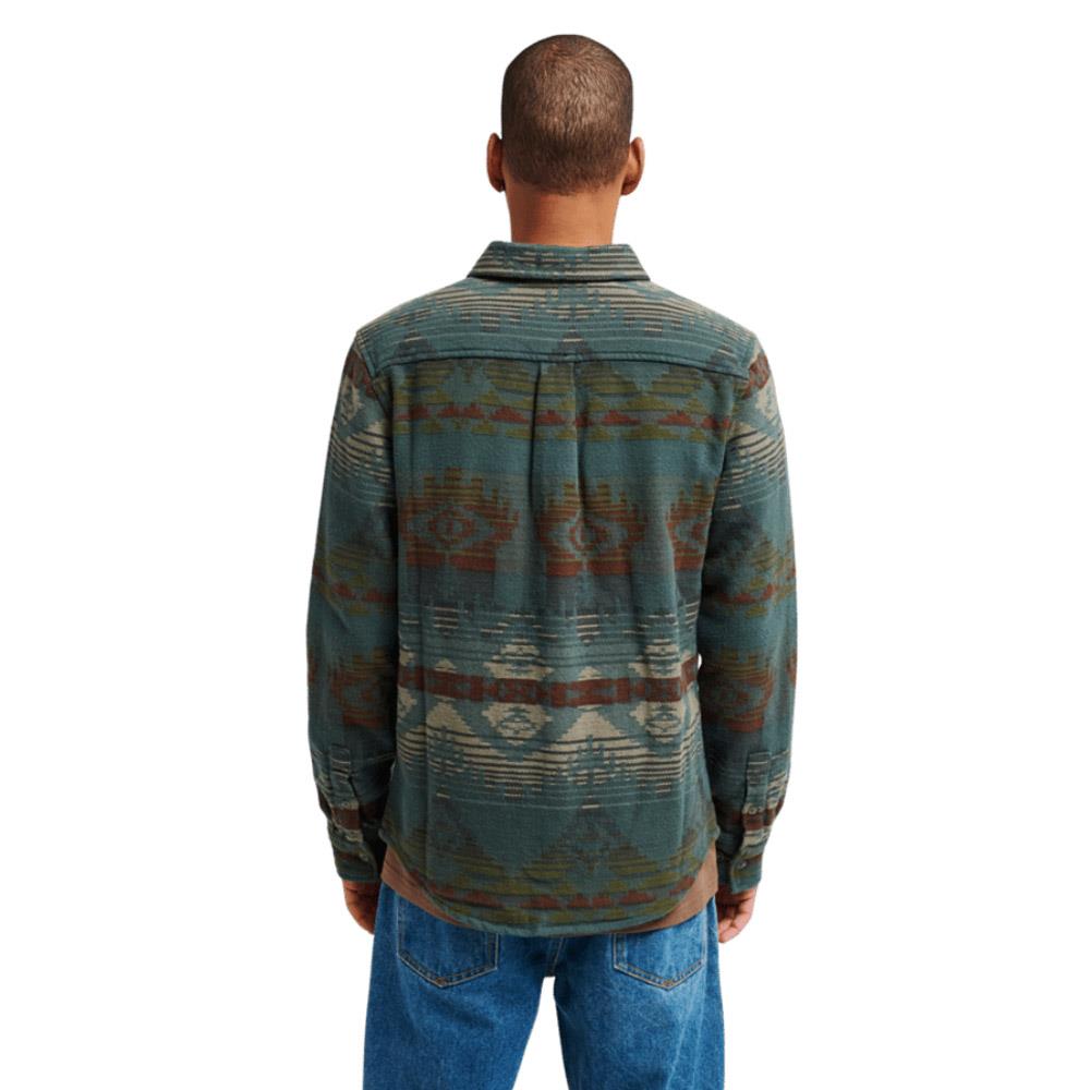 RVCA Dayshift Blanket Flannel Long Sleeve Shirt Hunter Green