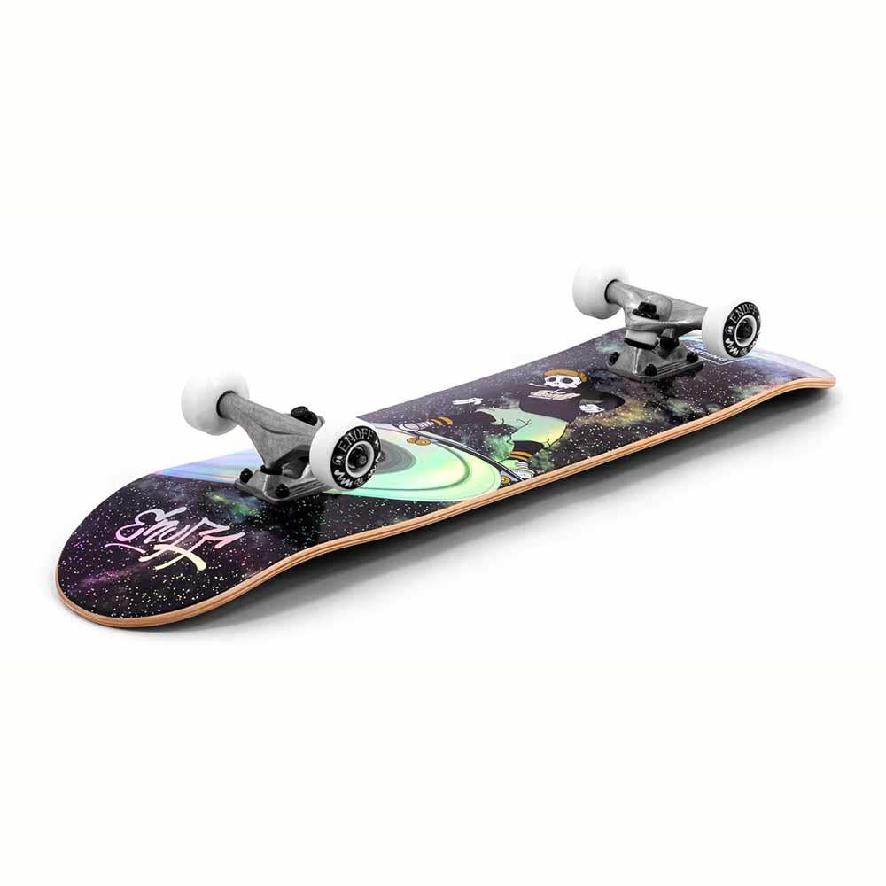 Enuff Skully Hologram Factory Complete Skateboard Black 7.25"