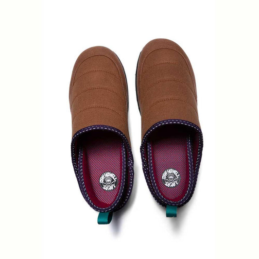 Lakai X Jay Howell Owen Slippers Waxed Canvas Walnut Brown