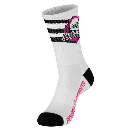 Powell Peralta Ripper Cotton Socks Striped Pink Black White UK7-11