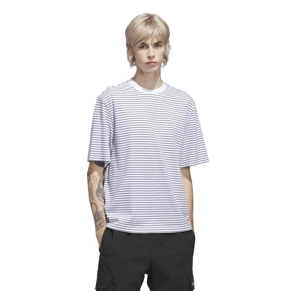 Adidas Skateboarding Yarn Dye T-shirt White Dark Blue