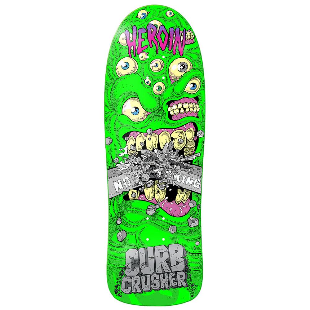 Heroin Skateboards Curb Crusher Chomp Skateboard Deck 10.25"