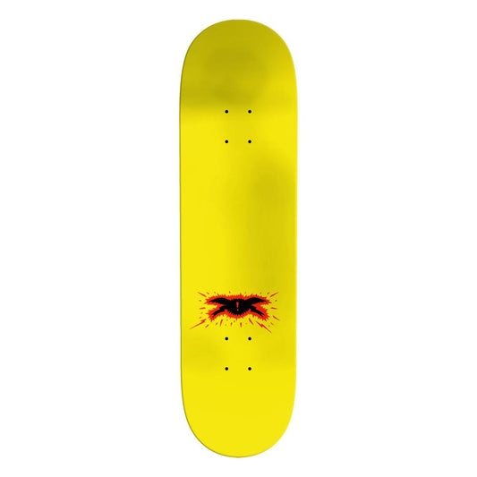 Antihero Grant Caution Skateboard Deck Yellow 8.38"