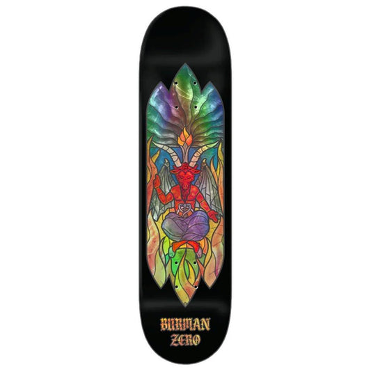 Zero Skateboard Deck Stained Glass Burman Black 8.5"