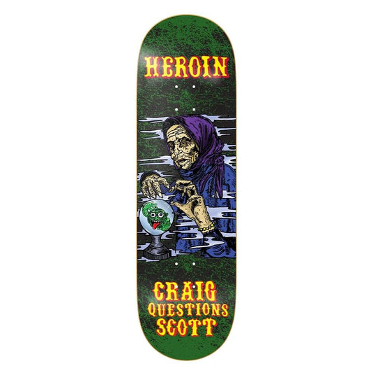 Heroin Skateboards Craig Q Fortune Teller Skateboard Deck 9.25”