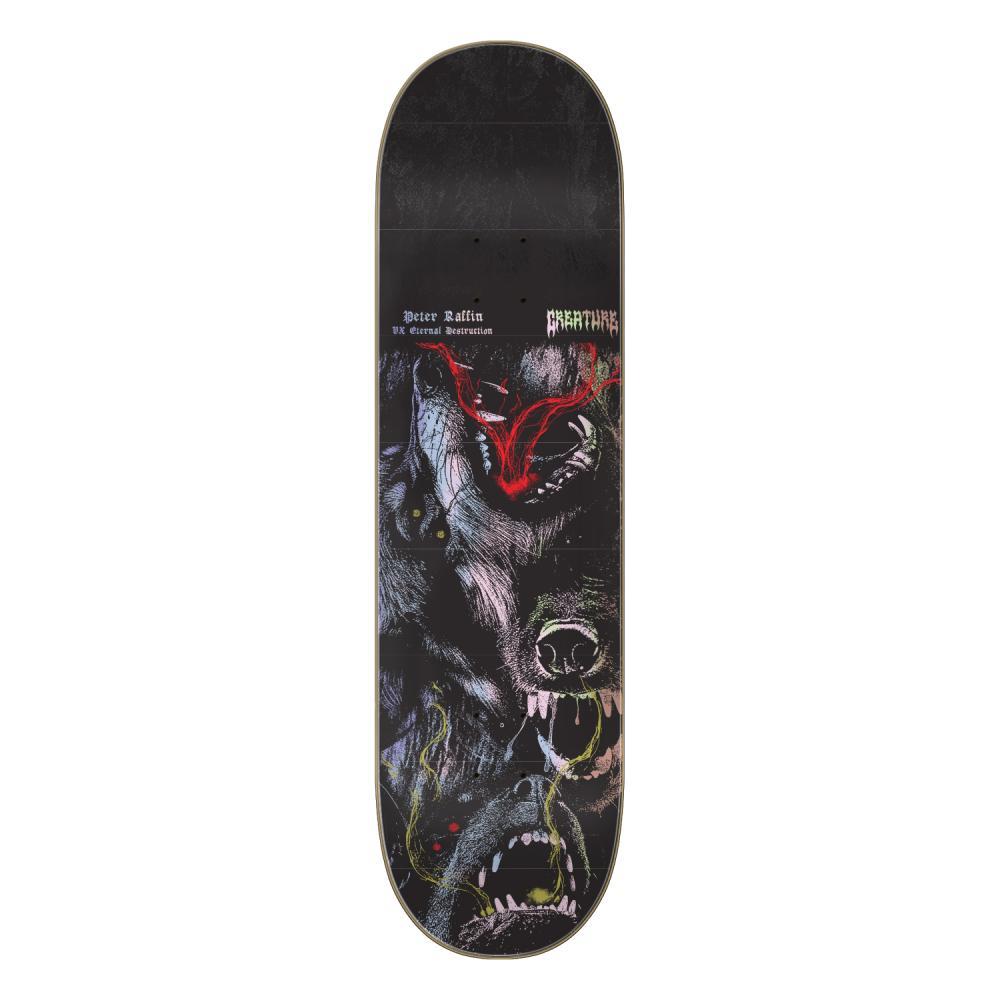 Creature VX Raffin Mortem Skateboard Deck Black Silver 8.6"