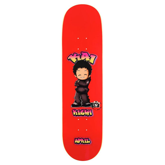 April Skateboards Kai Kishi 'Chibi' Red Skateboard Deck 8"