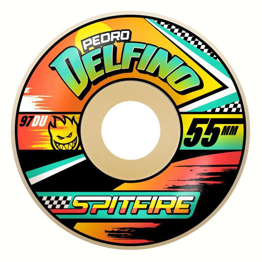 Spitfire Skateboard Wheels Formula Four 97DU Pedro Turbo Radial Multi 55mm