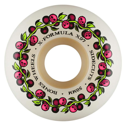 BONES Wheels X-Formula Skull Berries Skateboard Wheels 50mm V5 97A