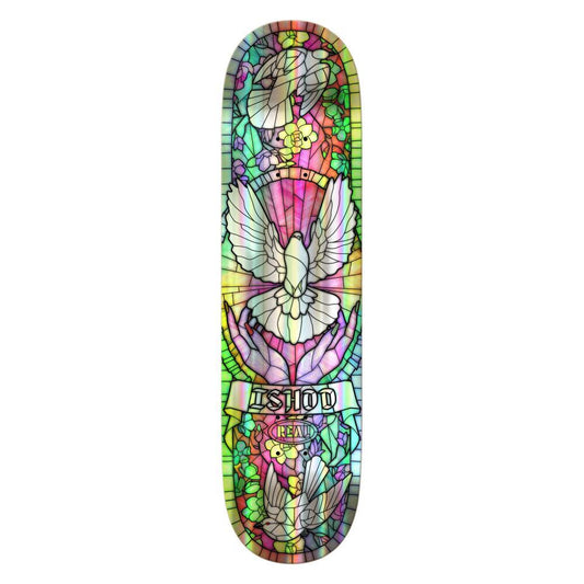 Real Skateboard Deck Ishod Holographic Cathedral Holo Rainbow Foil 8.5"