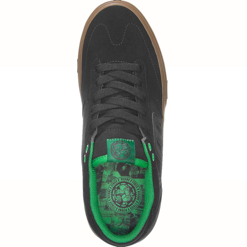 Etnies Windrow Vulc X Dig Mag Black Green Gum Skate Shoes