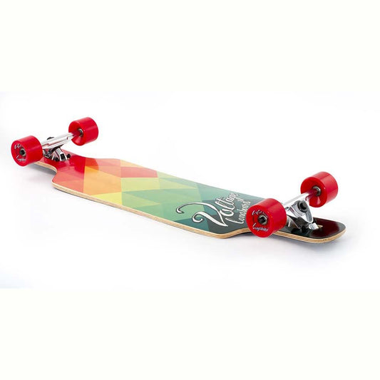 Voltage Skateboards DT Factory Complete Longboard Skateboard Red Green 39"
