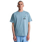 RVCA Keep looking Short Sleeve T-Shirt Lead Blue