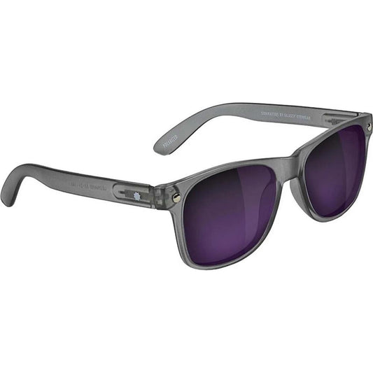 Glassy Eyewear Glassy Leonard Polarized Matte Dark Grey Purple Mirror Sunglasses