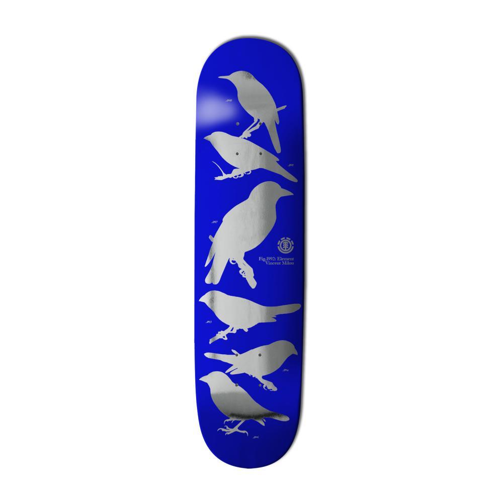 Element Pro Skateboard Deck Ornithology Vincent Milou Blue Silver 8.5"