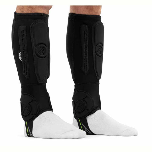 REKD Energy Covert Shin+Ankle Guards Black Short