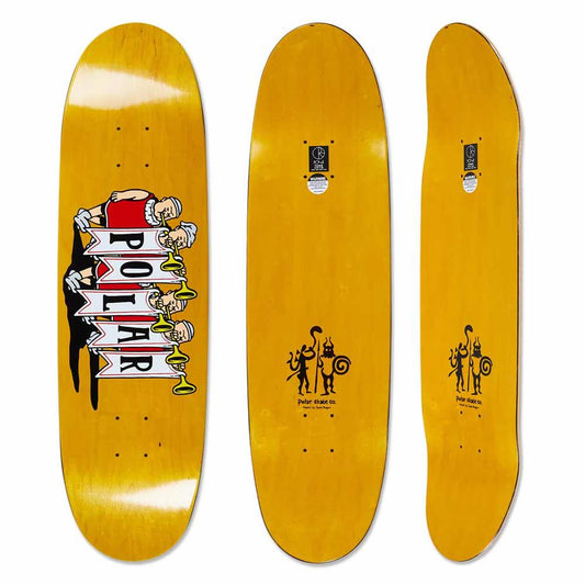 Polar Skateboards Team Model Trumpets Skateboard Deck Football Shape 8.75"