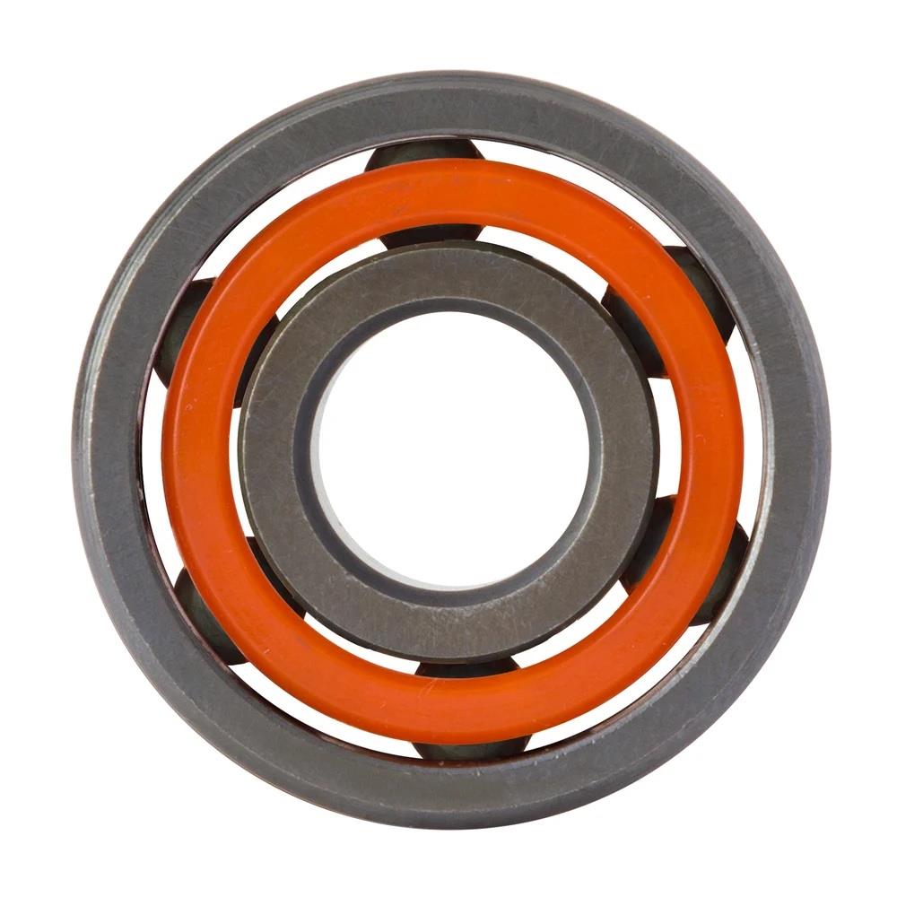 Bronson Speed Co. Skateboard Bearings Zion Wright Pro 6-Ball Raw Silver Orange