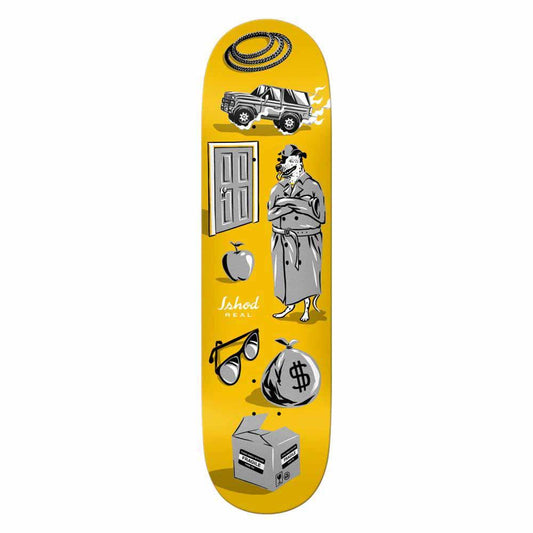 Real Skateboard Deck Ishod Revealing Yellow 8.5"