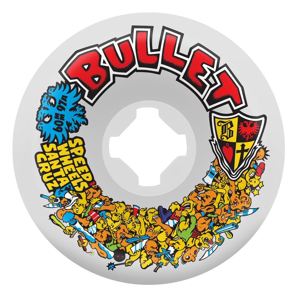 Slime Balls Skateboard Wheels Bullet Riot Vomits 97a White 60mm