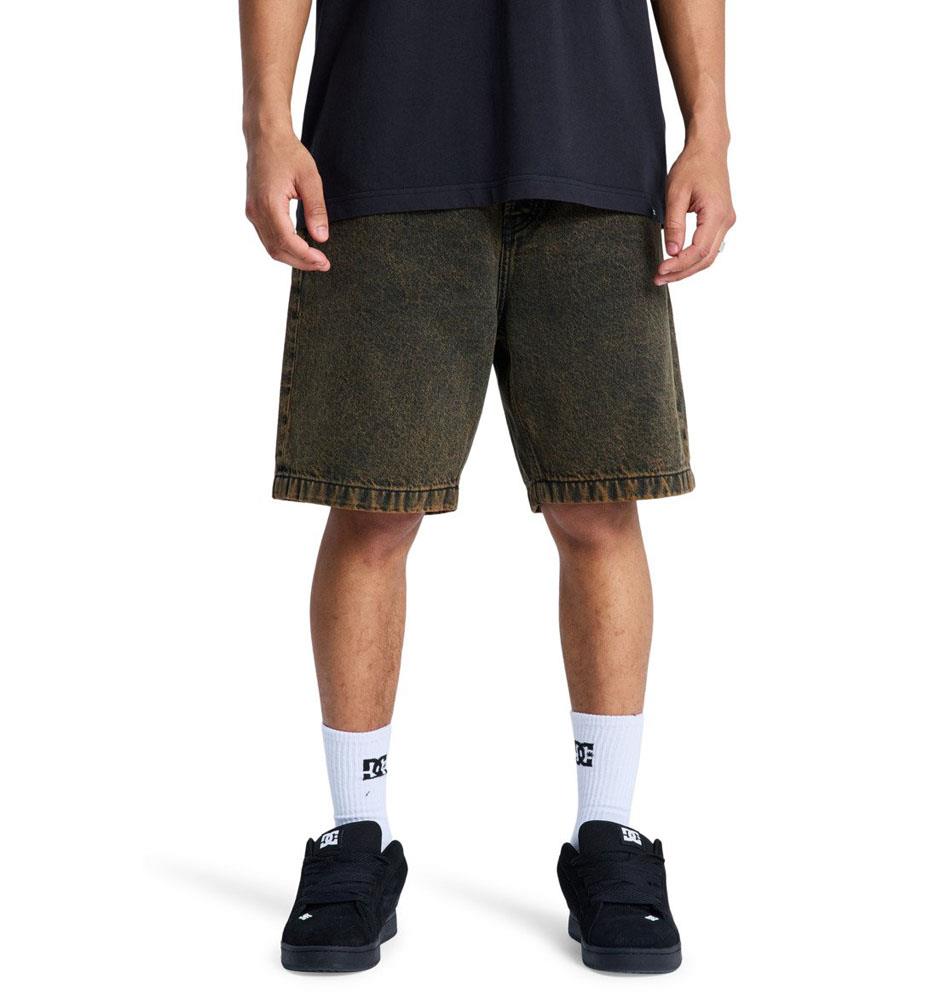 DC Shoe Co Baggy Denim Shorts Golden Olive