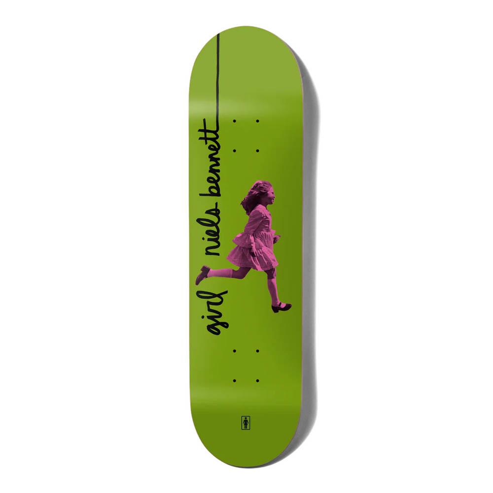 Girl Skateboards Schoolyard Niels Bennett Skateboard Deck Green 8.25"
