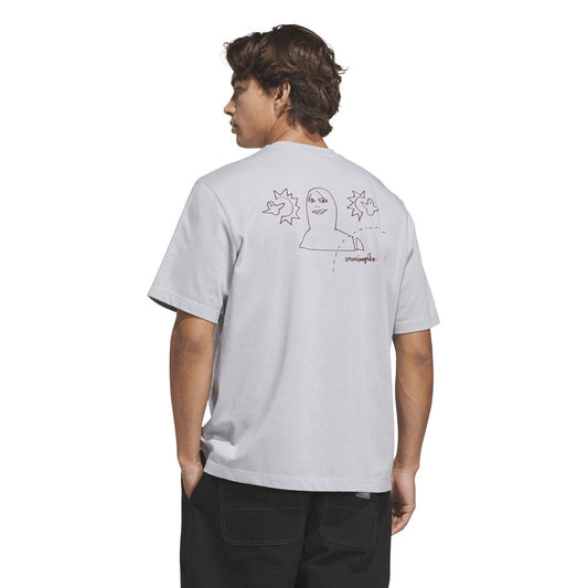 Adidas Skateboarding Gonz Not Amused T-Shirt Halo Silver Shadow Red
